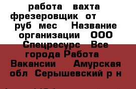 работа . вахта. фрезеровщик. от 50 000 руб./мес. › Название организации ­ ООО Спецресурс - Все города Работа » Вакансии   . Амурская обл.,Серышевский р-н